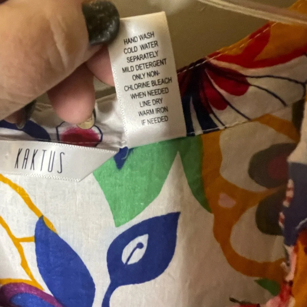 Kaktus Colorful Floral Dress Sz M - Picture 4 of 4